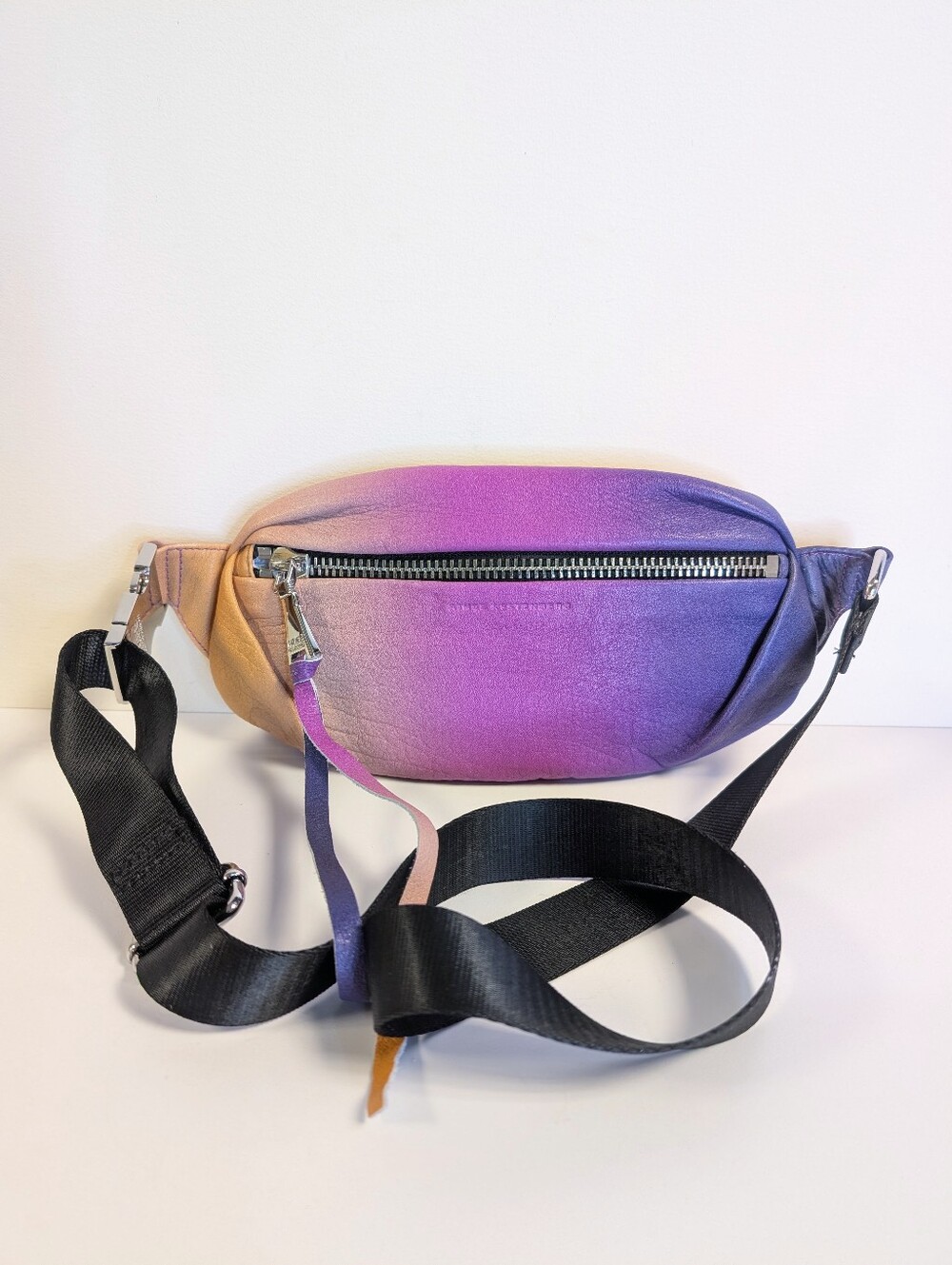 Aimee Kestenberg Milan  Convertable Leather Fanny Pack Belt Bag Island Ombre